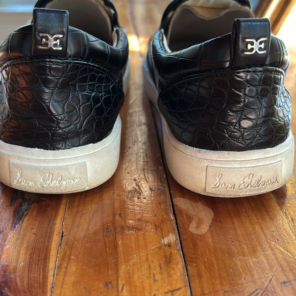 Sam Edelman Edna Shoes Black Crocodile Print Slip On Shoes Size 38 EUR Size 8 US - Picture 5 of 8